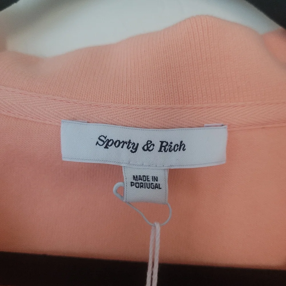 Sporty & Rich Velour Polo - Picture 6 of 9